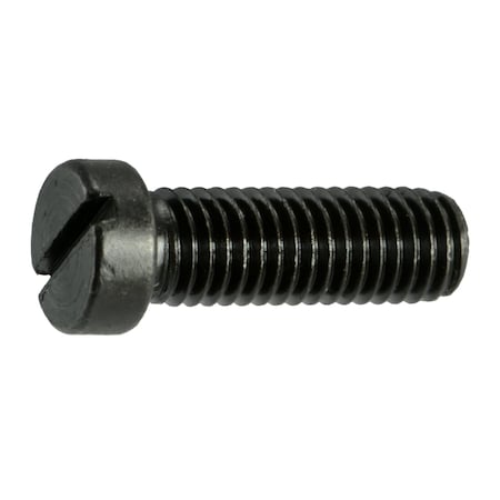 Midwest Fastener #8-40 x 1/2 in Slotted Fillister Machine Screw, Black Oxide Steel, 8 PK 32923